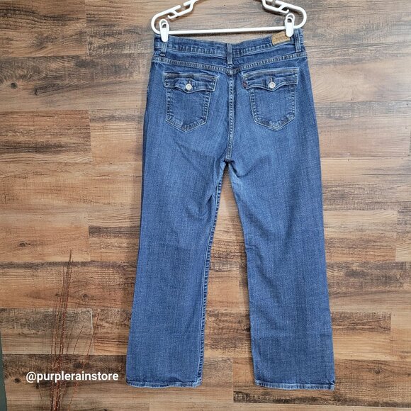 Levi's Jeans 16 Perfectly Slimming 512 Boot Button Flap Tummy Control Western - Picture 2 of 14